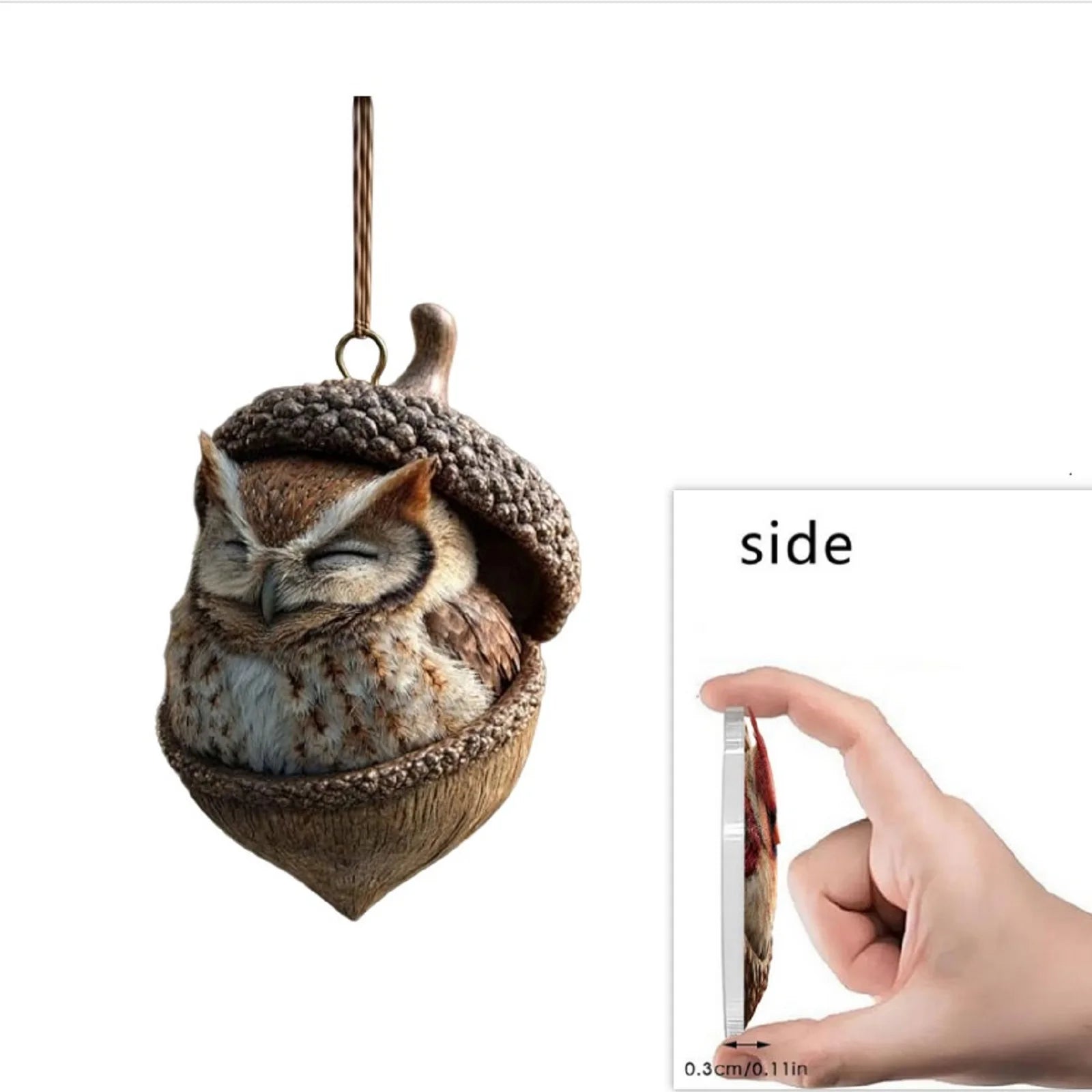 Animal Acorn Christmas Ornaments – Fox Hedgehog Bunny Christmas Tree Ornament Oasis Select E One Size