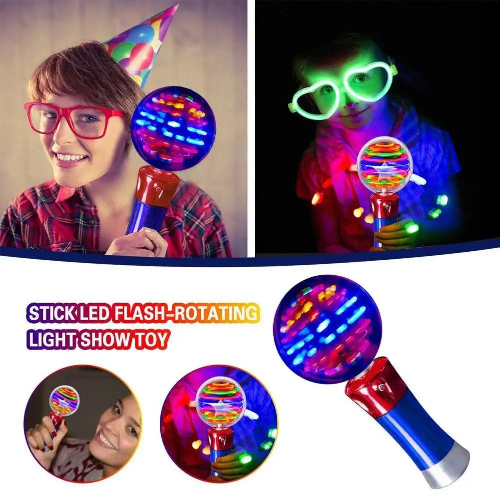 7.8 Inch Flashing LED Wand Classroom Prizes Light Up Magic Ball Toy Wand Thrilling Spinning Light Show for Boys & Girls for Kids Oasis Select
