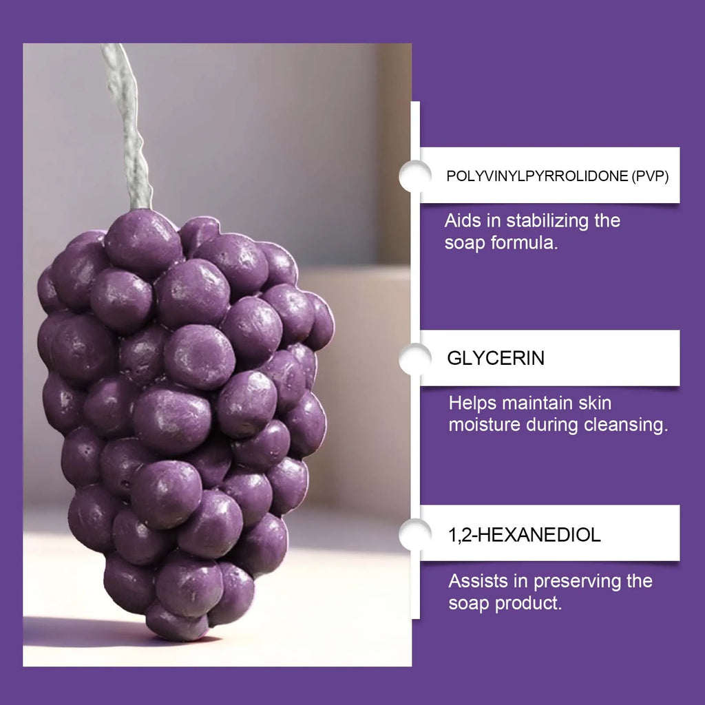EELHOE Grape Bunch Handmade Soap Bar – Moisturizing & Decorative Handmade Bar Soap Oasis Select