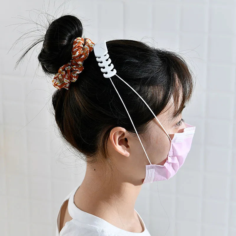10pcs Mask Holder Adjustable Anti-slip Silicone Mask Strap Buckle Ear Grips Extension Hooks Face Mask Ear Protection Artifact Oasis Select