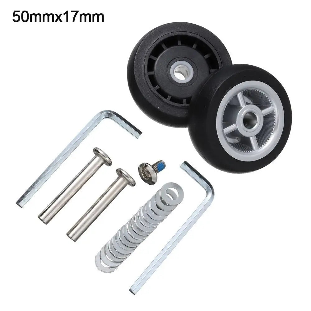 Replacement Caster Wheel Repair Kit Travel Luggage Wheels Suitcase Parts Axles Replace Wheels for Luggage with Vientiane Wheel Oasis Select 50mm x 17mm