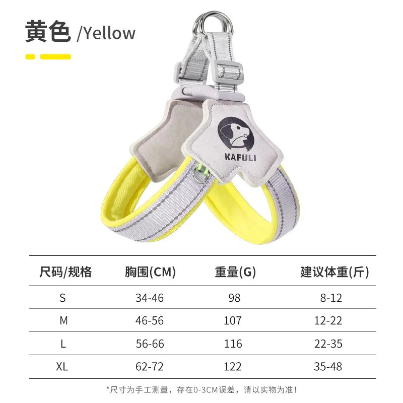 No-Pull Dog Harness with Padded Handle Reflective Escape-Proof Leash Breathable Mesh for Medium Large Dogs Pet Walking Gear Oasis Select Yellow L