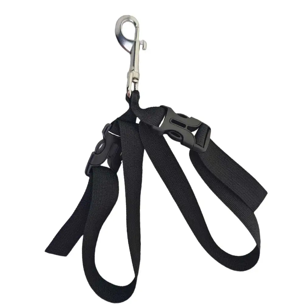Scuba Fin Hanging Strap with Quick-Release 316 Stainless Steel Clip Drying & Storage Rack for Diving Fins Mask Snorkeling Gear Oasis Select black
