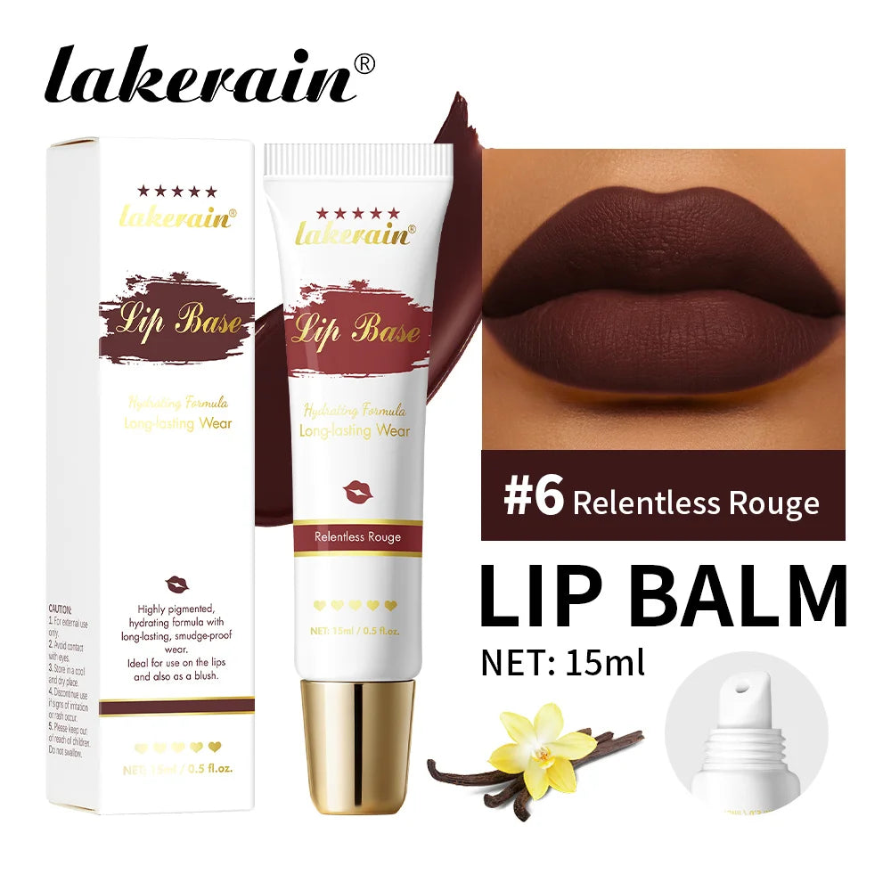 Lakerain Lip Base Cream Moisturizing Highly Pigmented Long-lasting Hydrating Matte Finish Smudge-proof 2 in 1 Lip & Cheek Cream Oasis Select Relentless Rouge