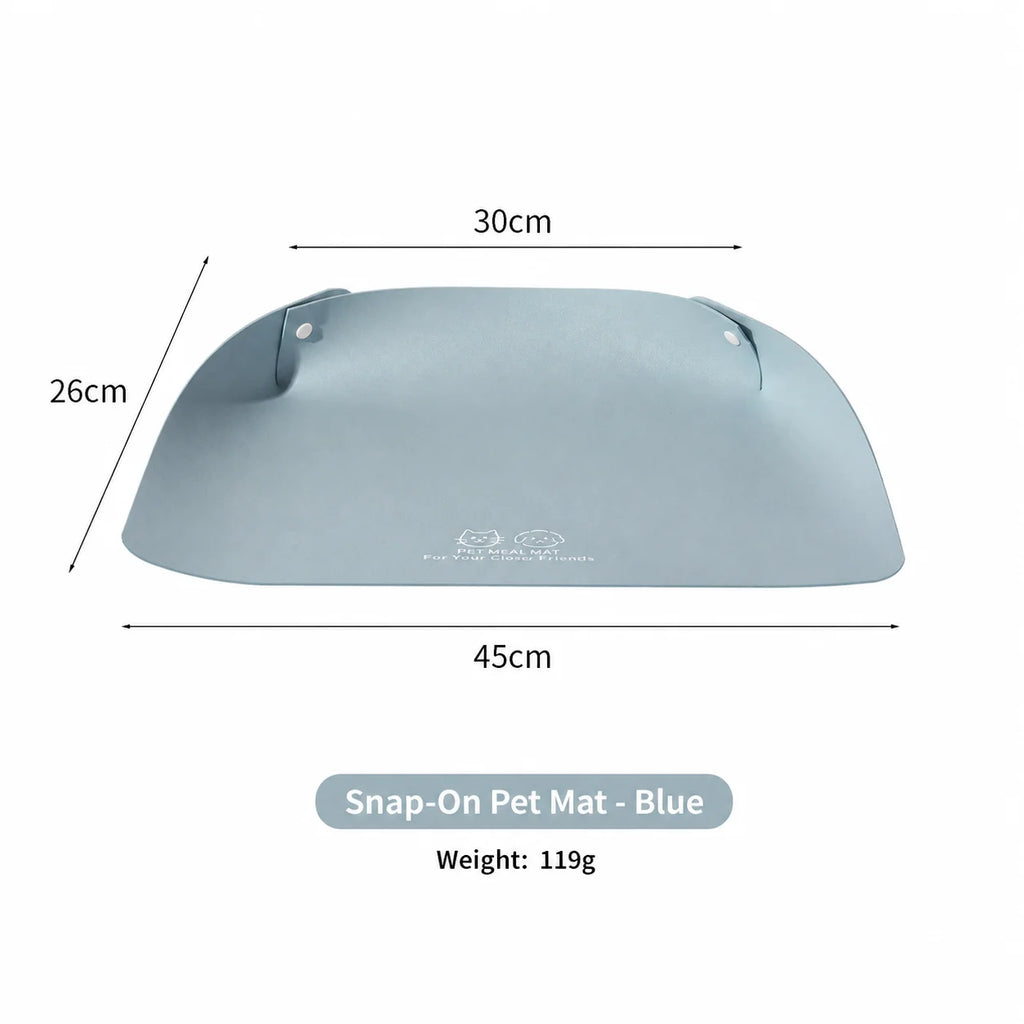 PU Leather Pet Feeding Mat – Waterproof Non-Slip Bowl Holder