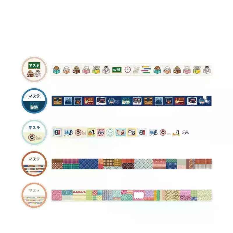 Japanese Style Cartoon Washi Tape Sticke INS Aesthetic Paper Tape DIY Handbook Scrapbooking Planner Aesthetic Masking Tape Oasis Select
