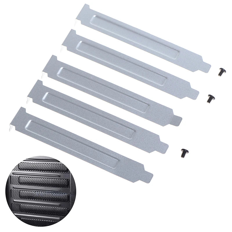 5pcs 12cm Silver PCI Slot Cover PC Computer Case Dust Filter Blanking Plate Oasis Select