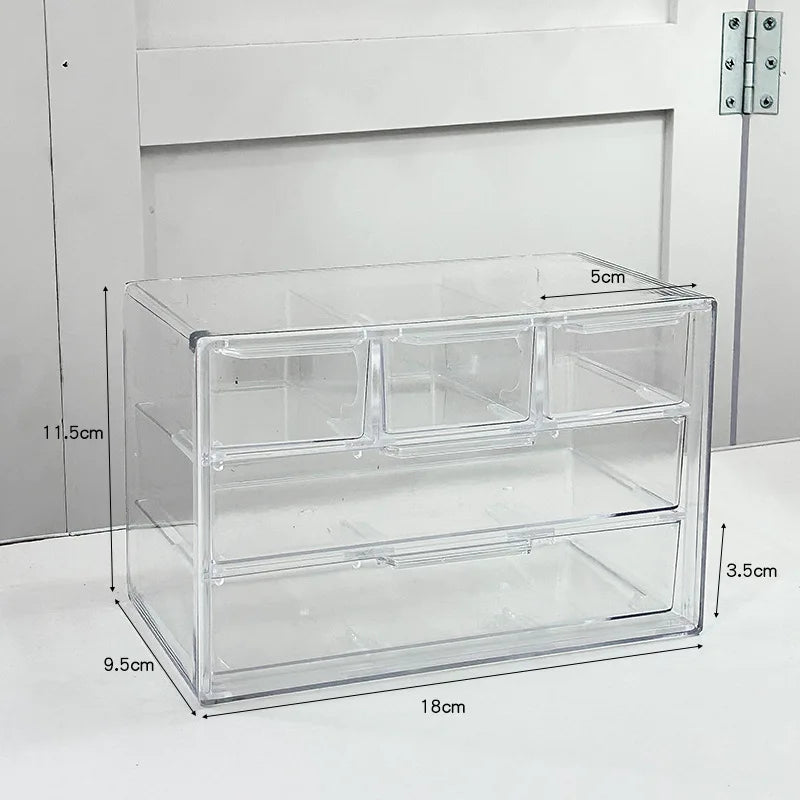Cosmetics Organization Storage Box Multifunctional Skin Care Product Box Cosmetics Jewelry Storage Makeup Box Oasis Select Transparent-5 cells