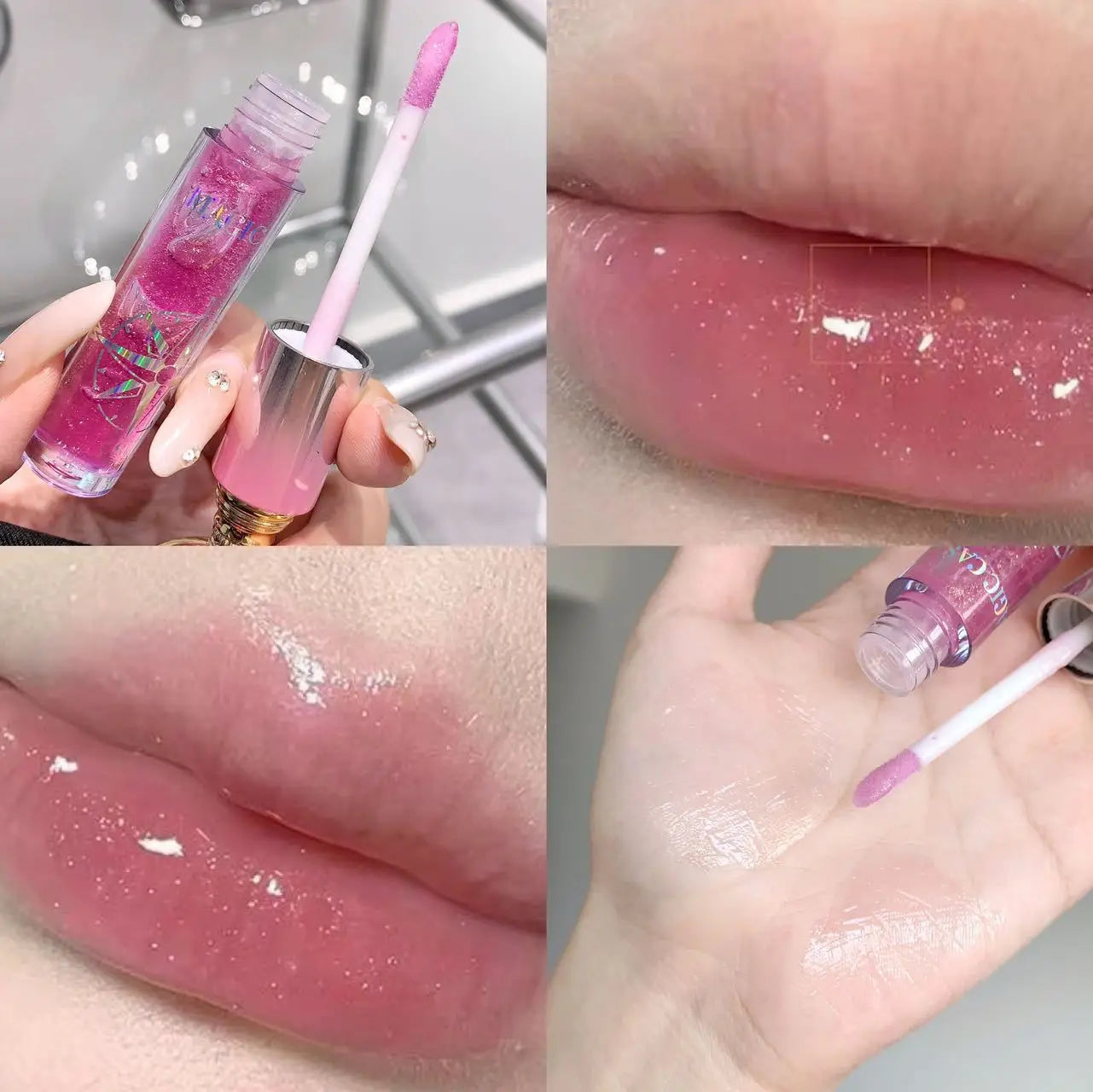MAGIC CASA Mirror Shine Glitter Lip Gloss – Hydrating & Long Wear
