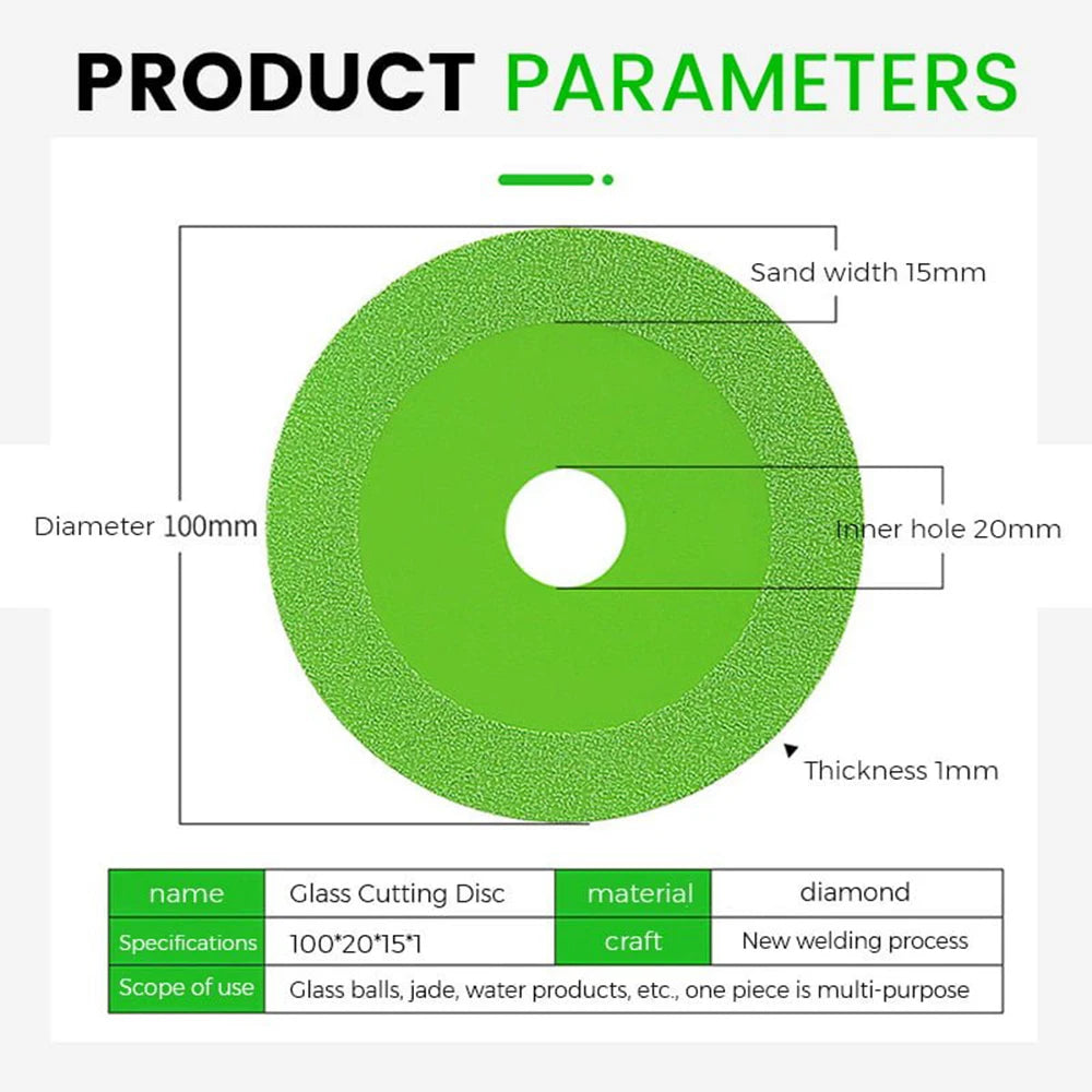 3-Pack 100mm Diamond Cutting Discs – Glass, Tile & Ceramic Diamond Cutting Disc Oasis Select