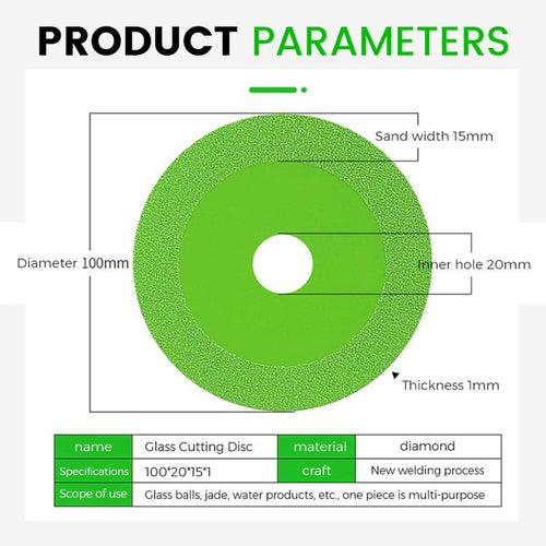 3-Pack 100mm Diamond Cutting Discs – Glass, Tile & Ceramic Diamond Cutting Disc Oasis Select