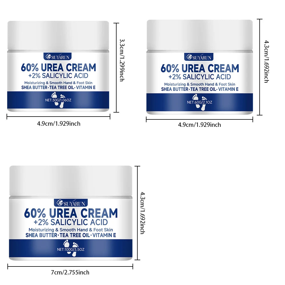 SUYARUN 60% Urea Foot Cream – Callus Remover & Heel Moisturizer Urea Foot Cream Oasis Select