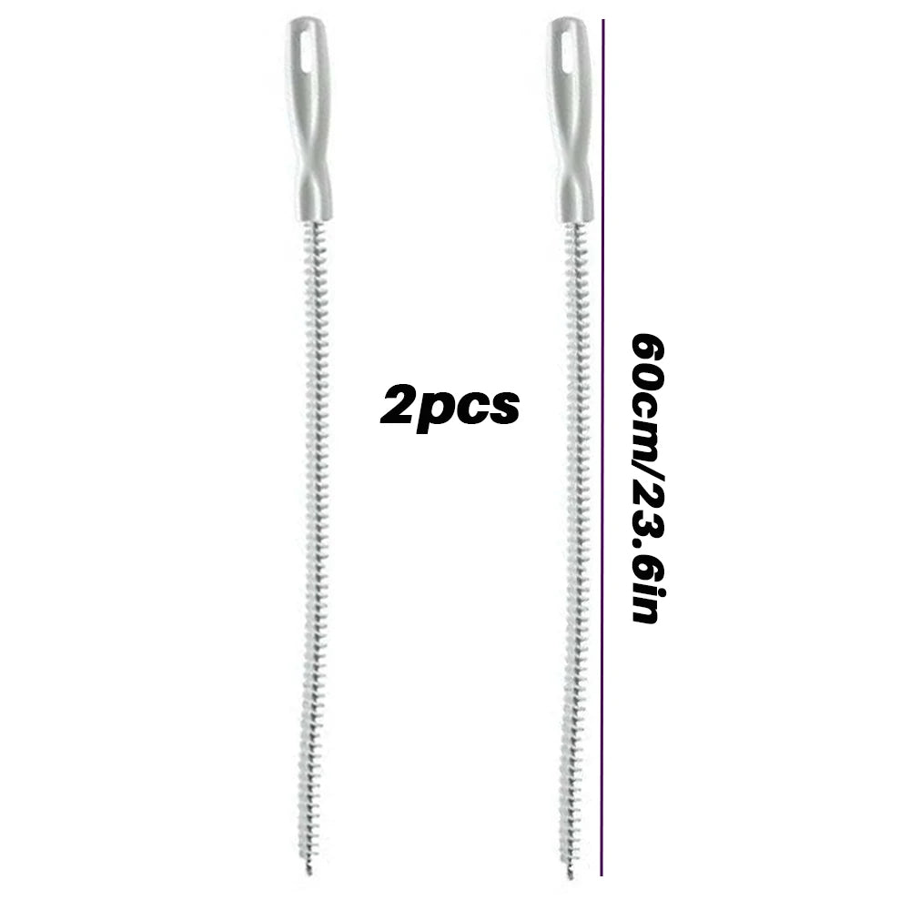 1-3pcs flexible drain hair removers, pipe hair cleaning, drain cleaning brushes, 45/60 cm, toilet unclogging, blockage removal Oasis Select 60cm 2pcs