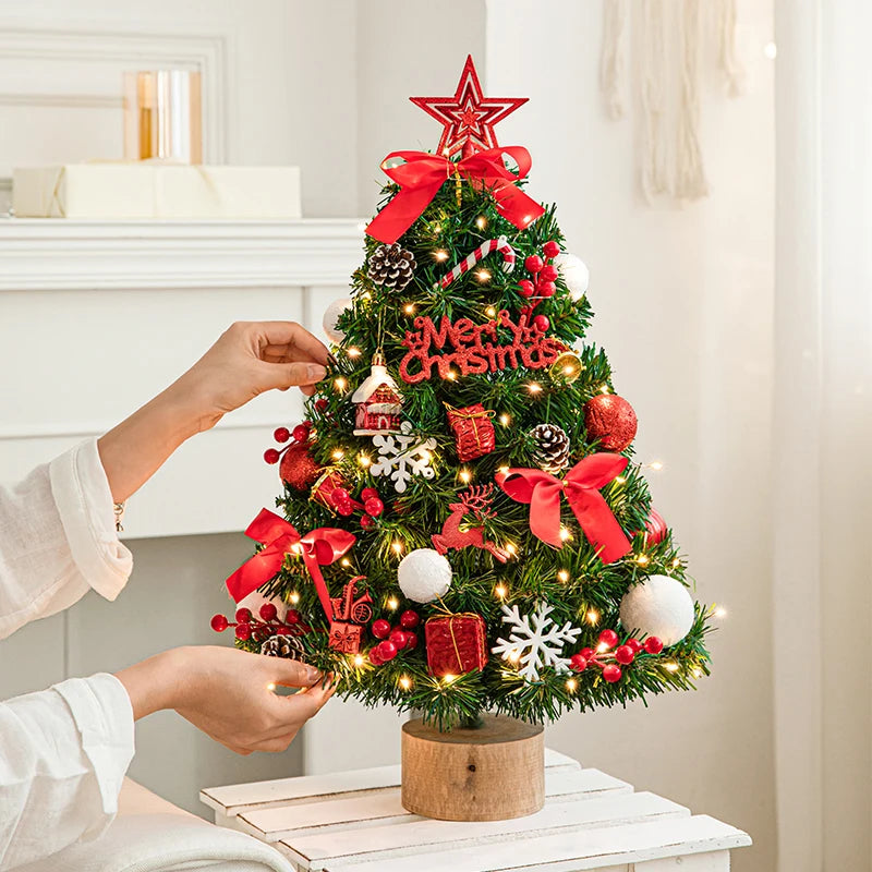 New Christmas Tree Home Small Desktop Ornament Diy Material Packaging Decoration Christmas Decoration Mini Christmas Tree Oasis Select