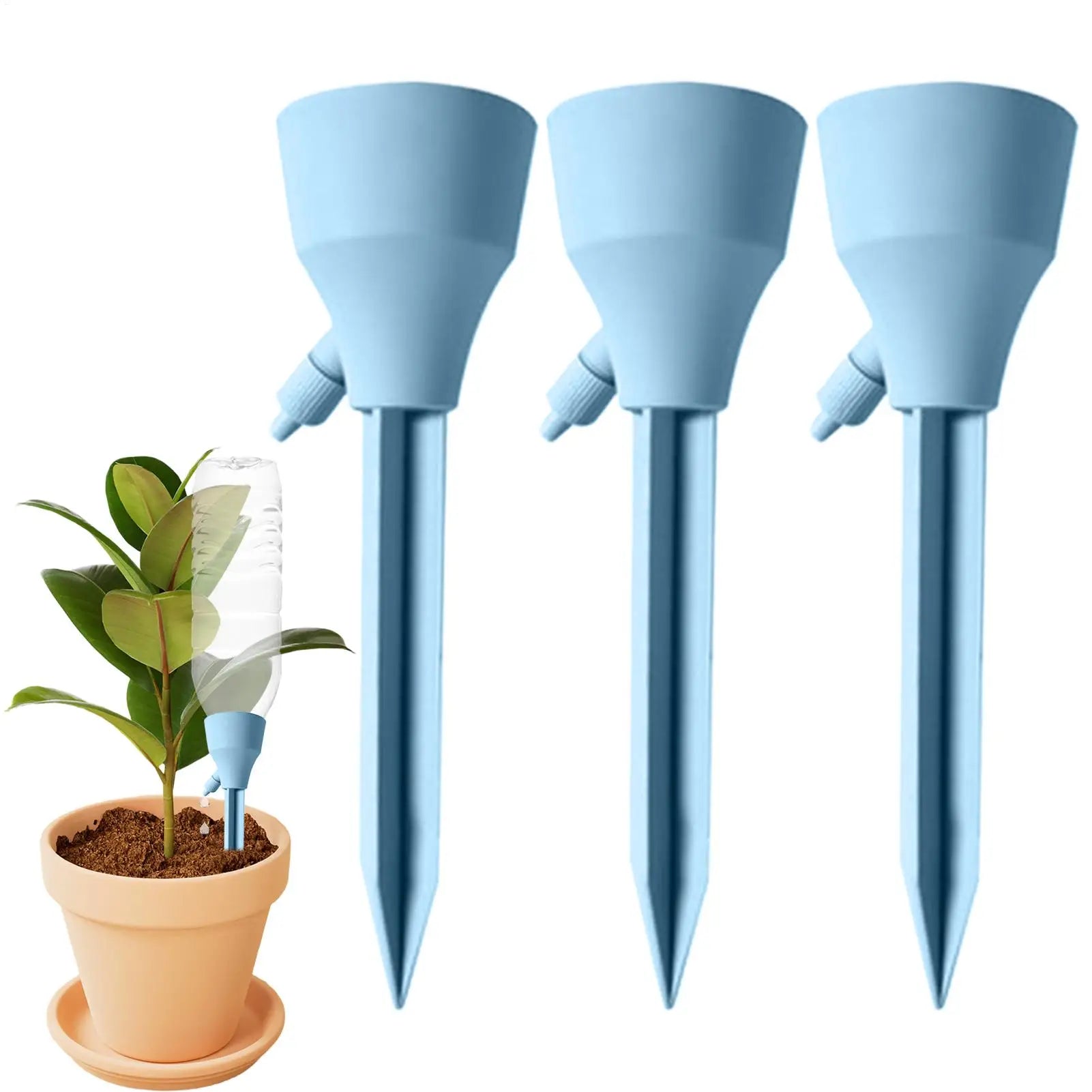 Watering Spikes 3Pcs Adjustable Drip Irrigation System Automatic Self Watering Spikes For Plants Indoor Outdoor Potted Plants Oasis Select