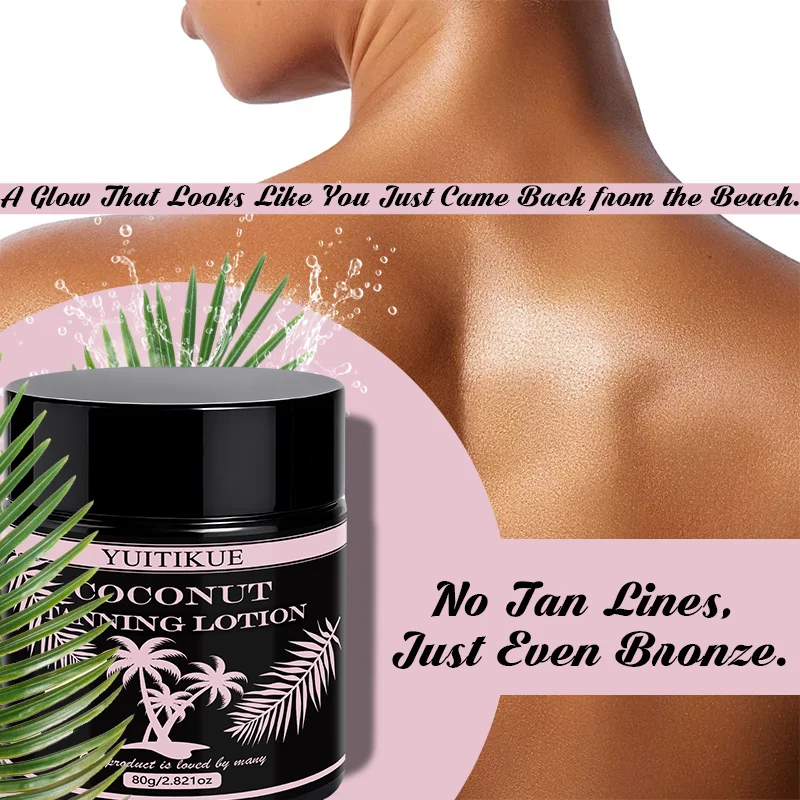 YUITIKUE Coconut Sunless Tanner – Hydrating Self Tan, 80g