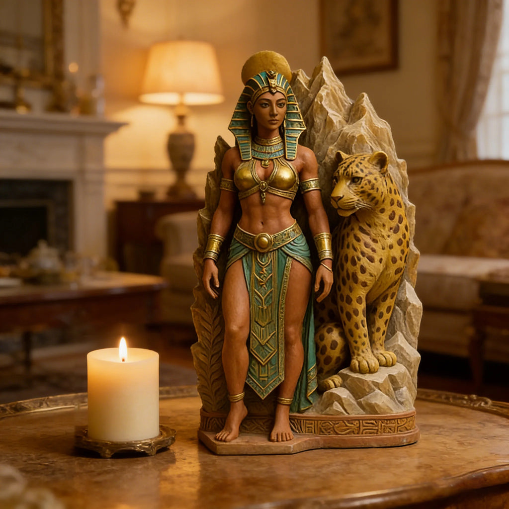 3D Egyptian Queen With Leopard Silicone Mold - Candle, Soap, Resin Craft Mould For Home Decor & Art Projects Oasis Select