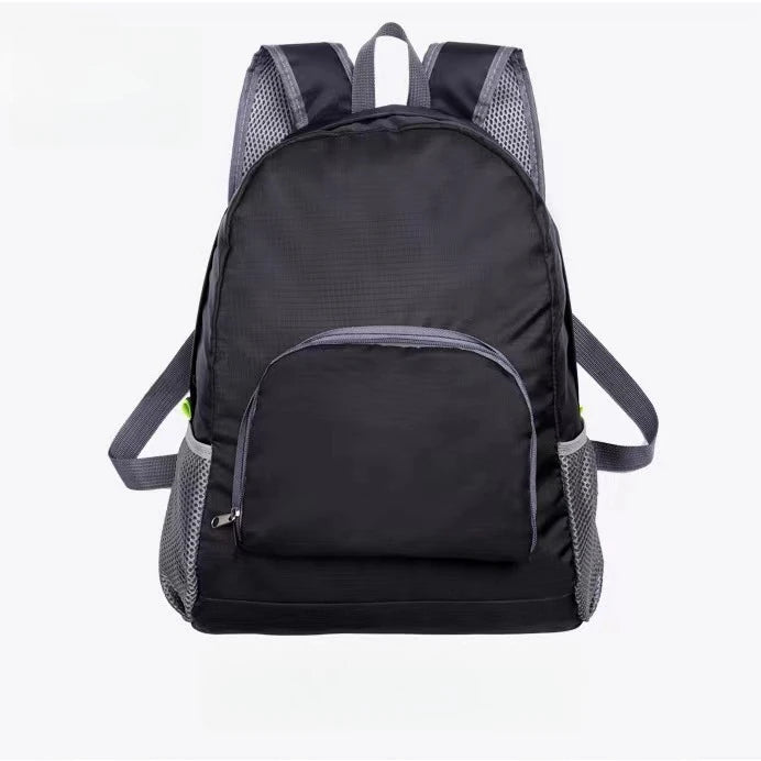 Large Capacity Durable Foldable Canvas Travel Hiking Camping Backpack with Adjustable Shoulder Straps and Zipper Closure Oasis Select black color