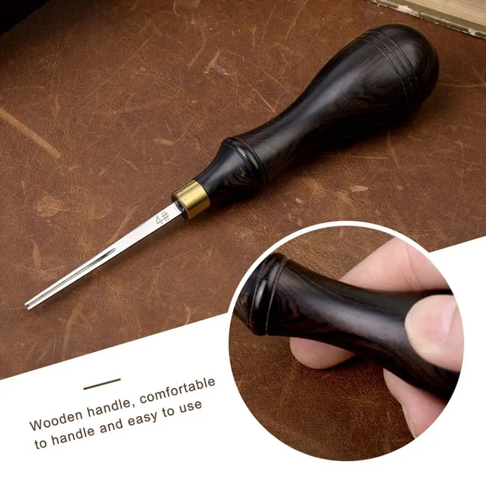 Leather Edge Beveler – Wooden Handle Skiving Tool for Crafters Leather Crafting Tool Oasis Select