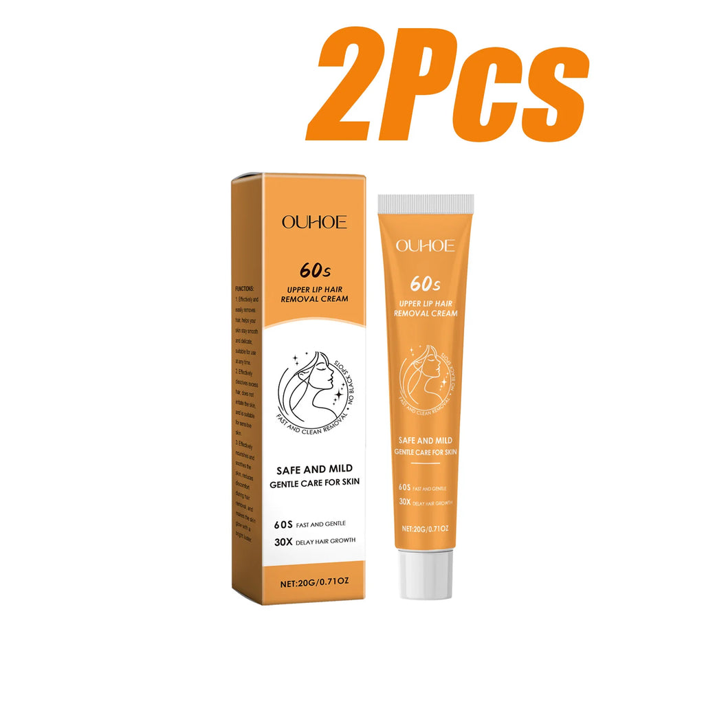 Painless Hair Removal Cream – Face, Body & Underarms Depilatory Cream Oasis Select 2 x 20g Boxed