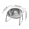 Cat Bowls Elevated Stainless Steel 15 incline Non-Slip Dishes Detachable Kitten Bowl A Tall Cat Bowl For Holding Food And Water Oasis Select Silver