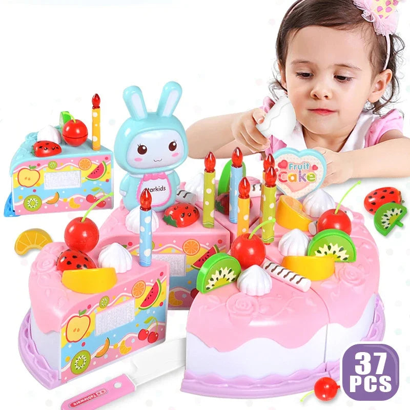 Children Pretend Goodies Play Simulated Kitchen Toys Plastic Cutting Food Kids Toy Object Cognition Boys Girl Birthday Gifts Oasis Select Brown
