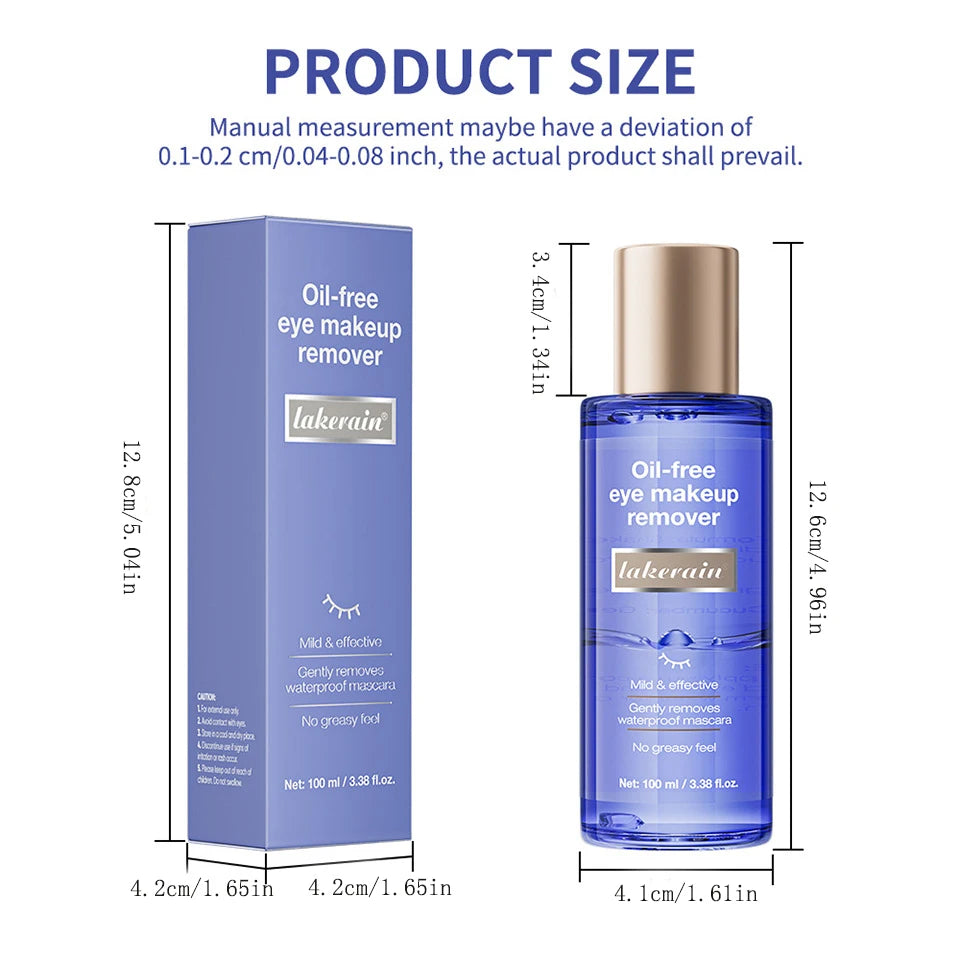 100ml Mild Oil-Free Eye Makeup Remover, Deep Cleansing Liquid Oasis Select