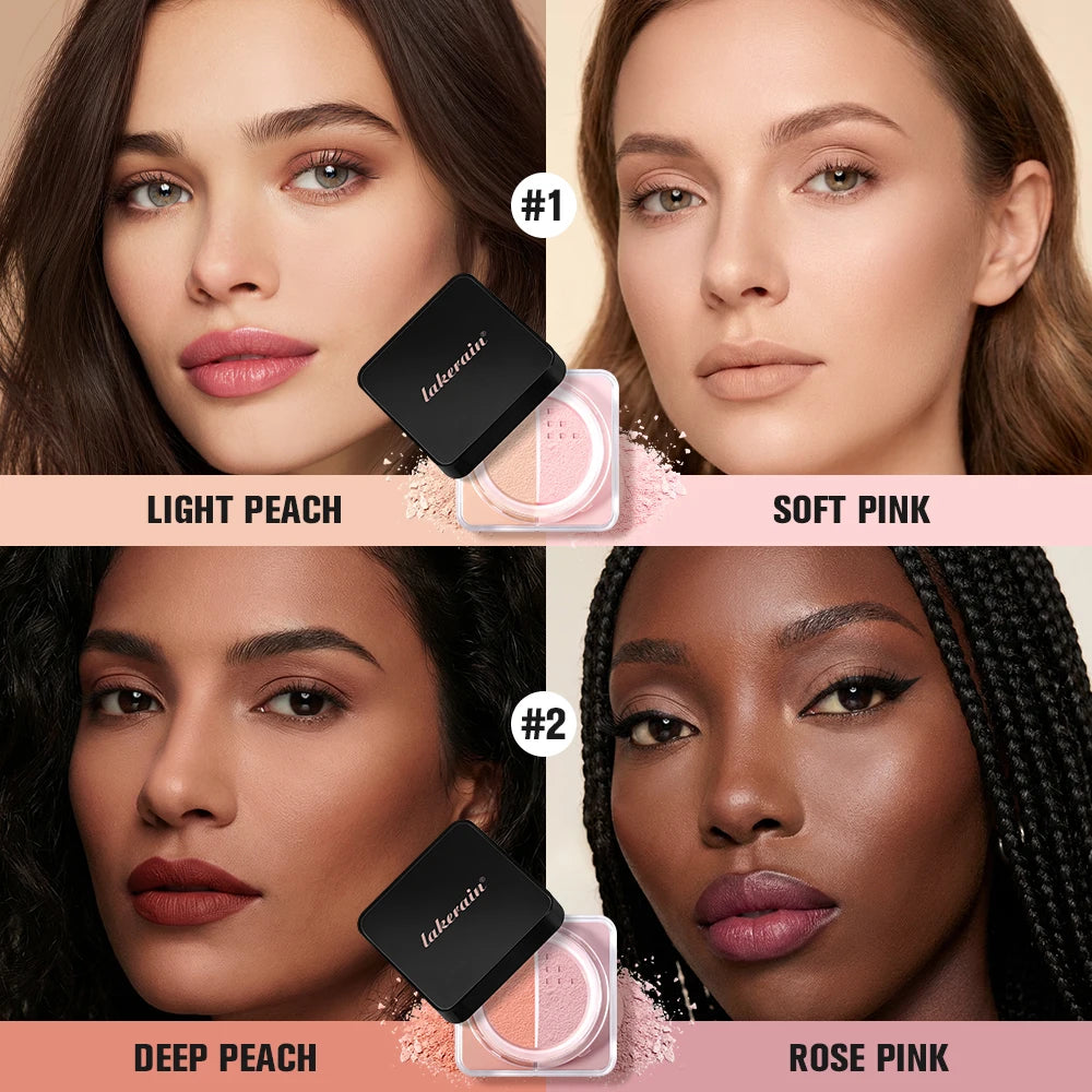 2-in-1 Color Correcting Setting Powder Long-lasting Blend Seamlessly Oil Control Loose Powder Makeup Matte Finish Cosmetics Oasis Select