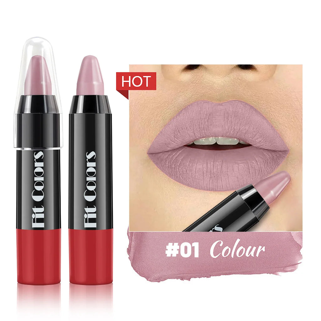 Waterproof Matte Lip Liner Pen Grey Pink Nude Non Stick Cup Long Lasting Contour Tint Crayon Lipstick Sexy Red Makeup Cosmetic Oasis Select 01 Full Size