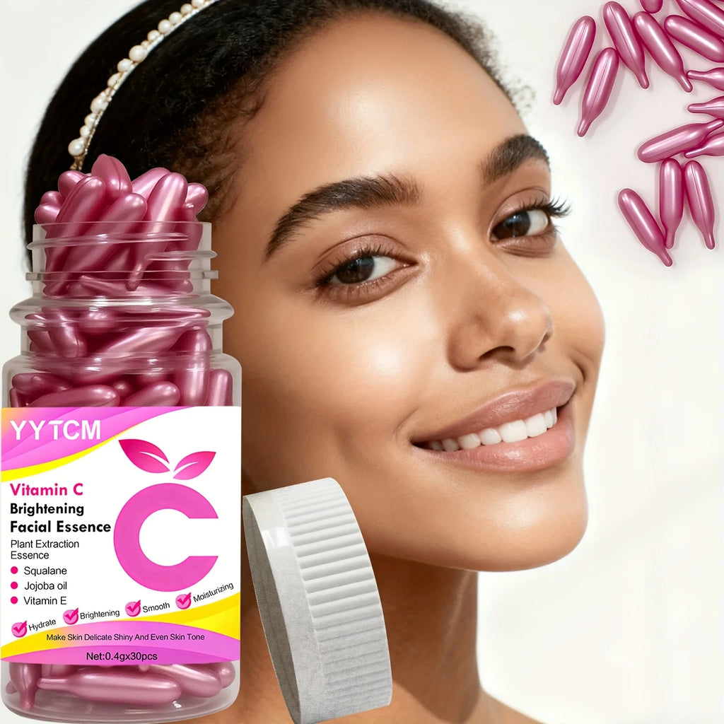 Vitamin C Brightening Capsule Essence – Squalane & Jojoba Oil Brightening Face Serum Oasis Select