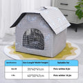 Summer Cool Bed for Cats and Dogs Foldable Cat Air-conditioned House Homemade Ice Packs for Cooling Pet House Ice Bed Oasis Select grey L 40x50x47CM