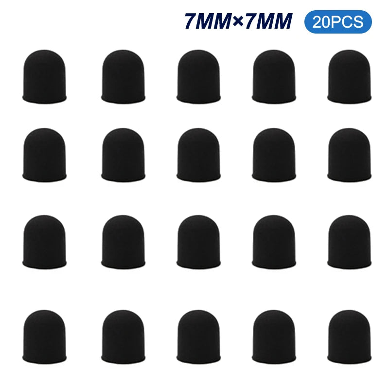 20pcs/set Soft Replacement Stylus Tips Multiple Sizes Silicone Nib Cover Capacitive Screen Nibs Rubber Cover For Touchscreen Pen Oasis Select 7MM7MM