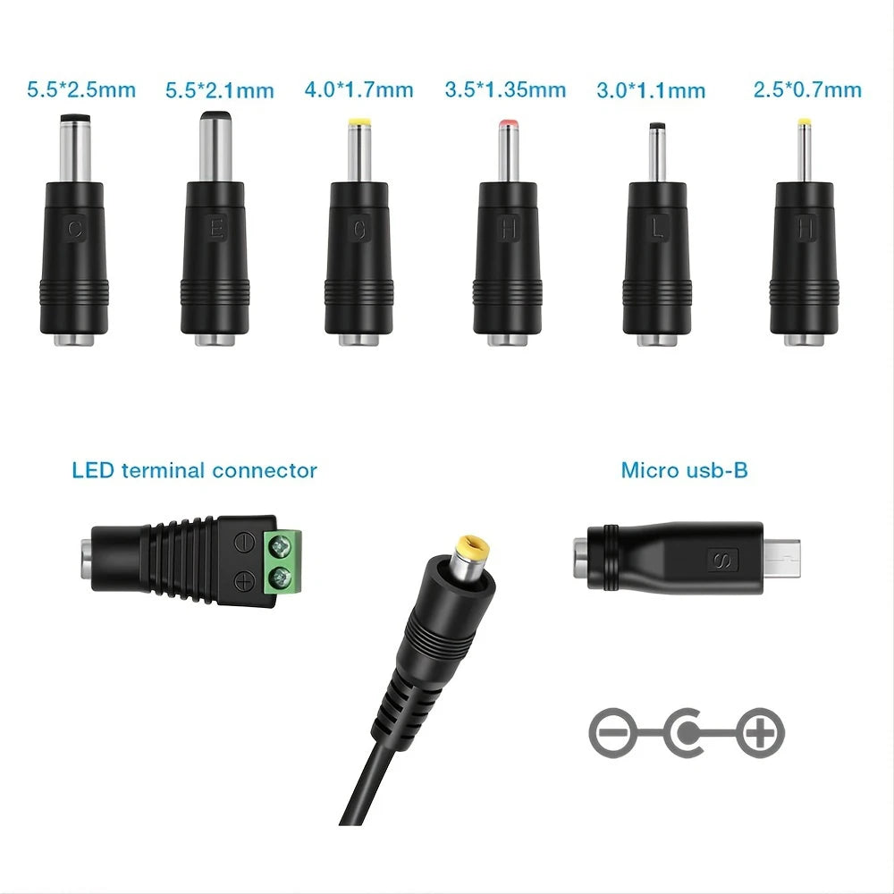 EU/US 30W Power Adapter 3V 4.5V 5V 6V 7.5V 9V 12V Adjustable Voltage Adapters Universal Charger Switch Power Supply Converter Oasis Select
