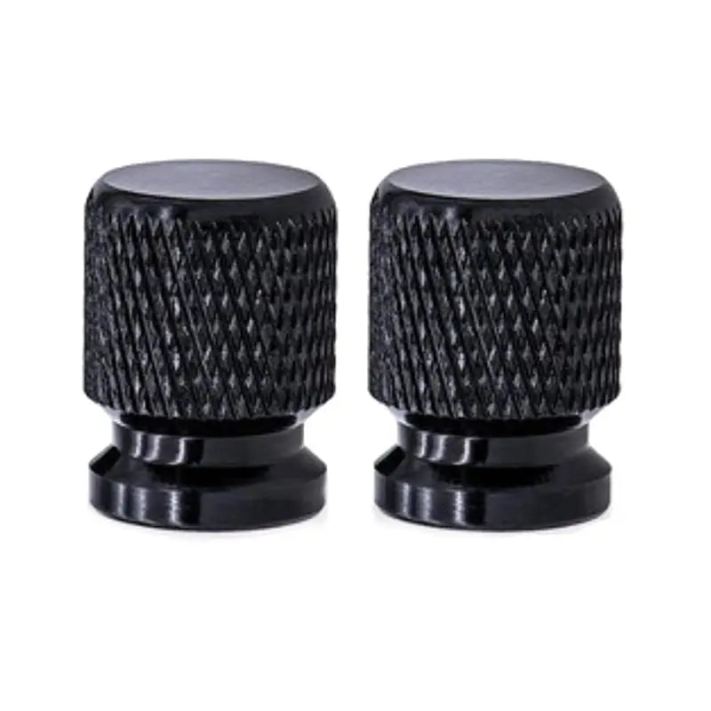 Tire Valve Stem Caps, Anodized Aluminum Wheel Valve Covers Accessories, Universal For Cars, SUVs, Bikes, Trucks And Motorcycles Oasis Select Black