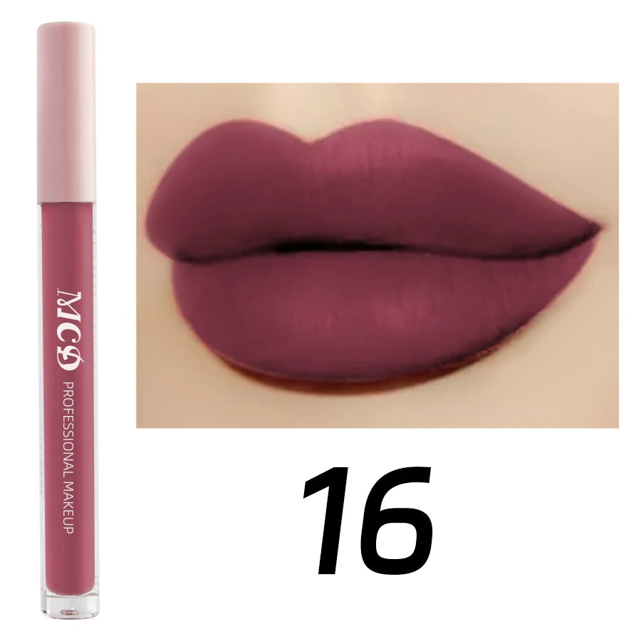 MCD Dark Brown Matte Velvet Liquid Lipstick – Waterproof Lip Gloss