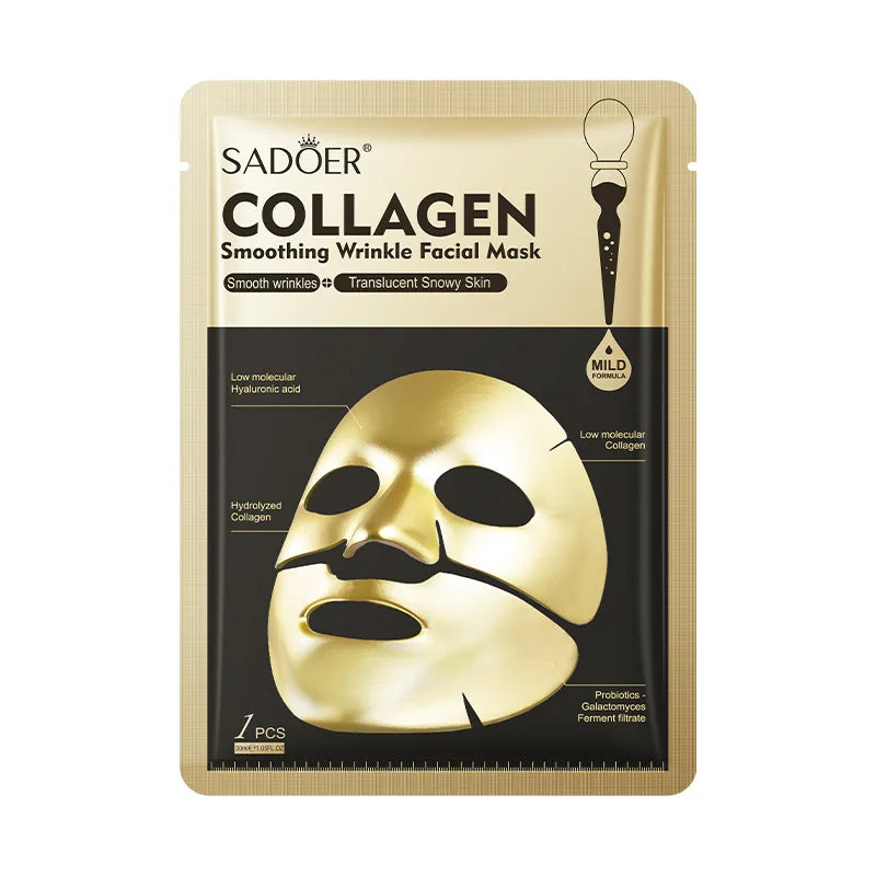 Sadoer Gold Collagen Sheet Mask – Moisturizing & Anti-Wrinkle Collagen Sheet Mask Oasis Select