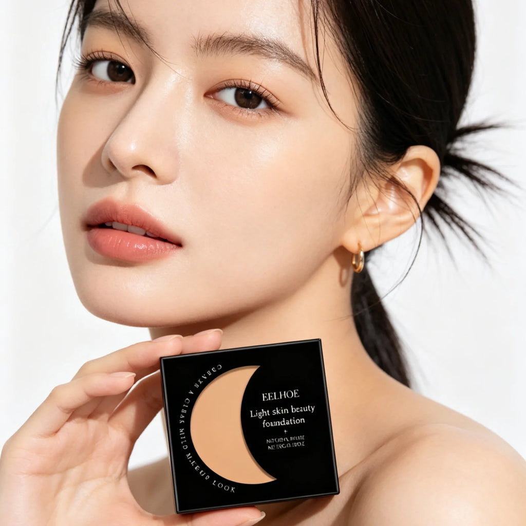 EELHOE Foundation Powder Long Lasting Waterproof Even Skin Tone Natural Flawless Makeup Concealer Lightweight Compact Foundation Oasis Select