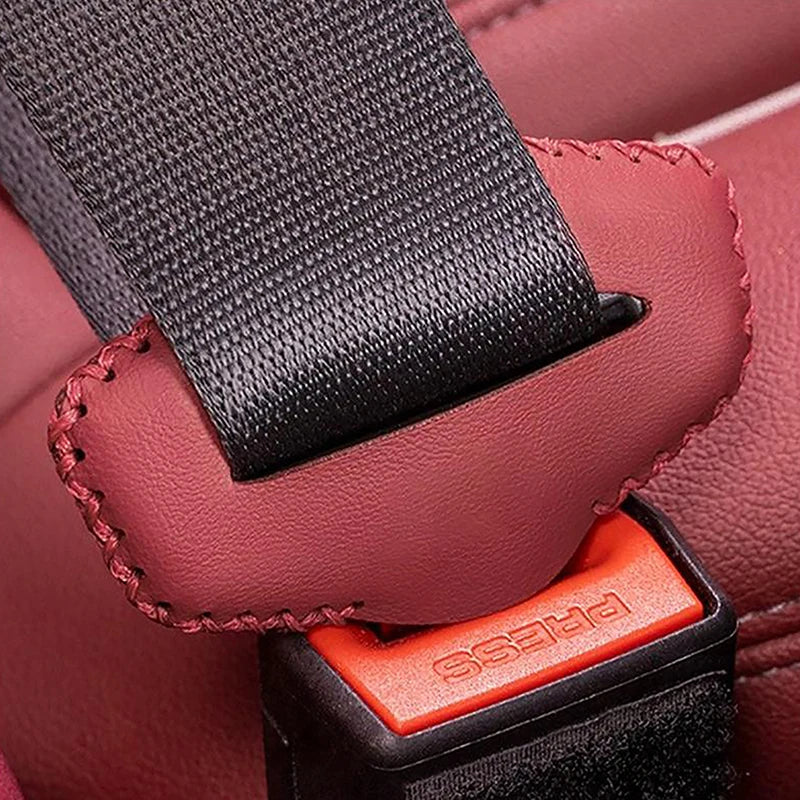 Universal Car Seat Belt Buckle Clip Cover Protector Leather Interior Button Case Anti-Scratch Cover Safety Belt Protective Cover Oasis Select