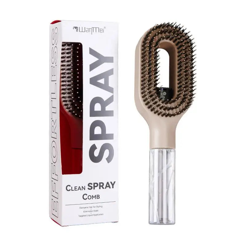 1PC Refillable Liquid Spray Hair Brush, Anti-static Soft Bristle Comb, Hair Styling & Massage Comb for Home Use Oasis Select Beige