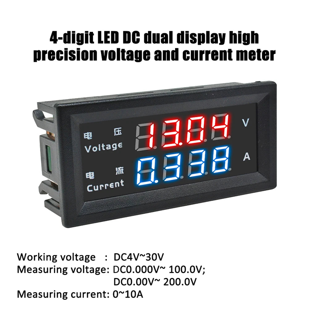 M4430 DC 100V 10A Electronic Digital Voltmeter Ammeter 0.28'' LED Display Voltage Regulator Volt AMP Meter Tester Oasis Select
