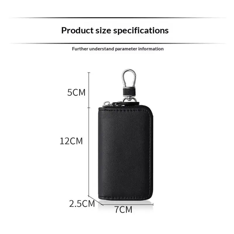 Car Key Bag Large Capacity Zipper Men's And Women's Waist Hanging Household Key Bag Buckle Universal Multi-function Key Bag For Oasis Select