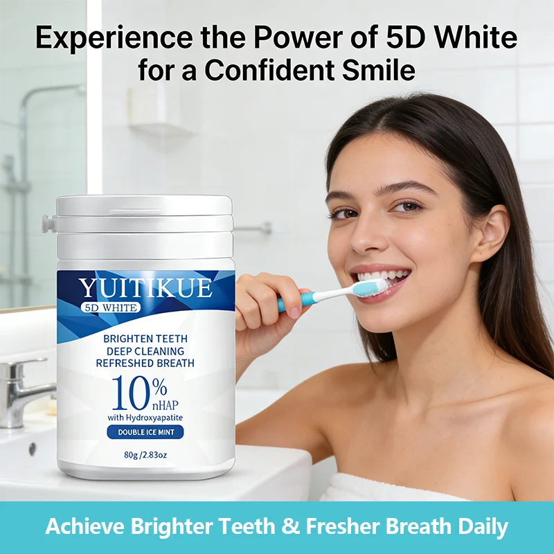 YUITIKUE 5D Oral Care Powder – 10% nHAP Teeth Whitening 80g