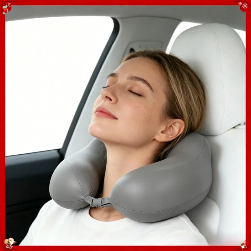 Comfortable U - Shaped Neck Pillow with Pouch - For Travel, Naps, Office, Slow Rebound, Machine - Washable Cover Oasis Select
