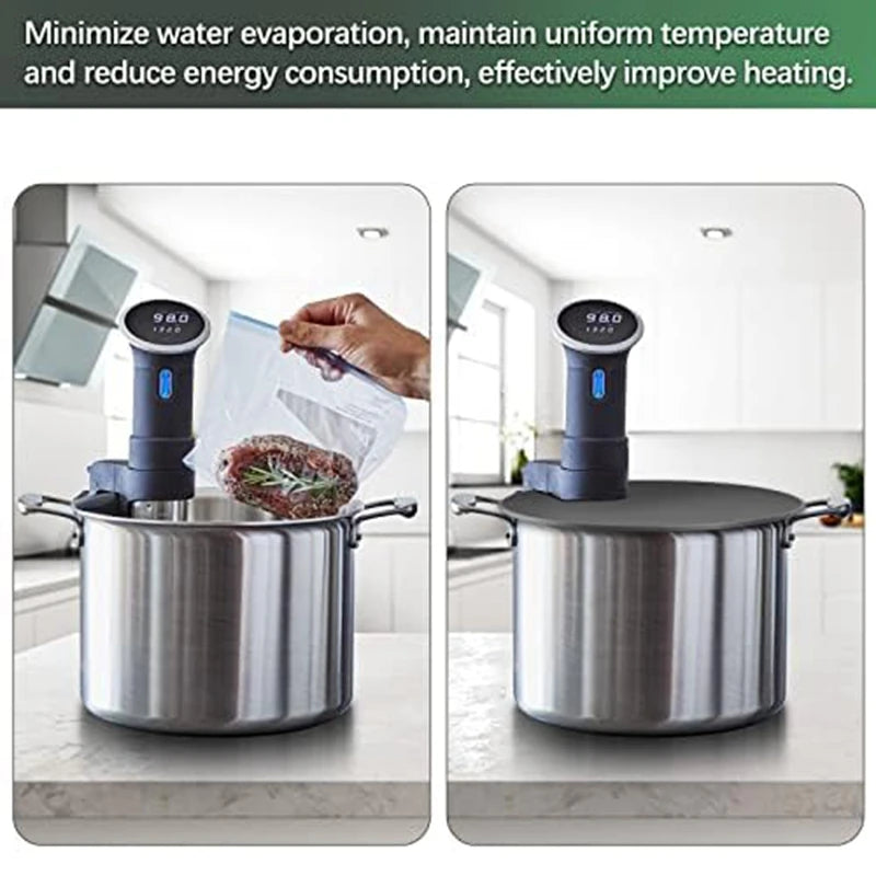 Sous Vide Lid Low Temperature Lid For Precision Cooking Fit For Anova Culinary Sous Vide Precision Cooker And Up To Pot Grey Oasis Select