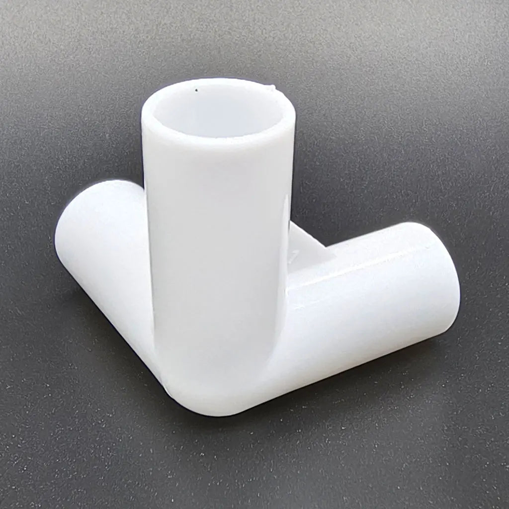 3 way White PVC Tent Feet Corner Center Connector Pipe PVC Straight Elbow Tee Connector Plastic Joint DIY Wardrobe Tent Fittings Oasis Select