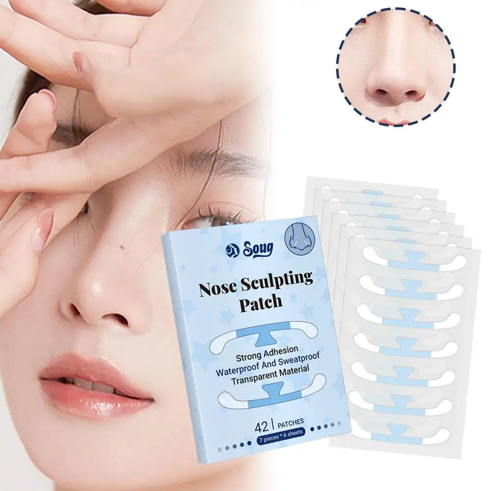 42PCs Shrinking Nose Wing Stickers Invisible Nose Shrink Patch For Cosplay Special Nose Shrink Beauty Strips Nose Shaper Lifting Oasis Select