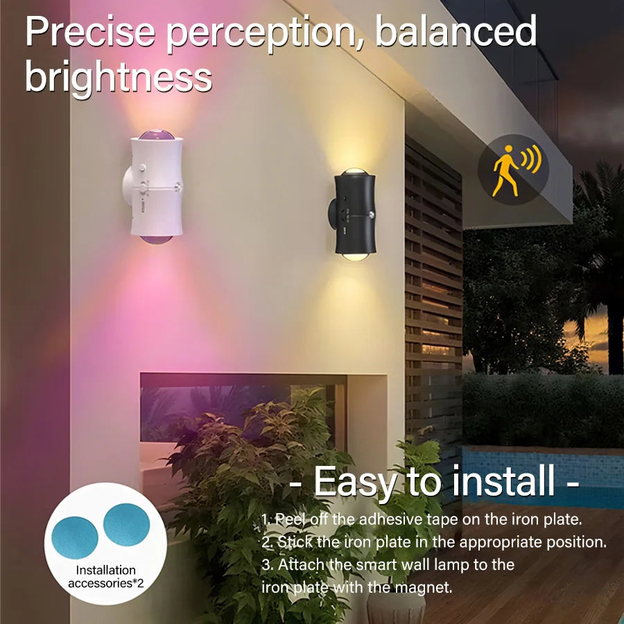 Rechargeable RGB Motion Sensor LED Wall Light – Magnetic Mount Motion Sensor Wall Light Oasis Select