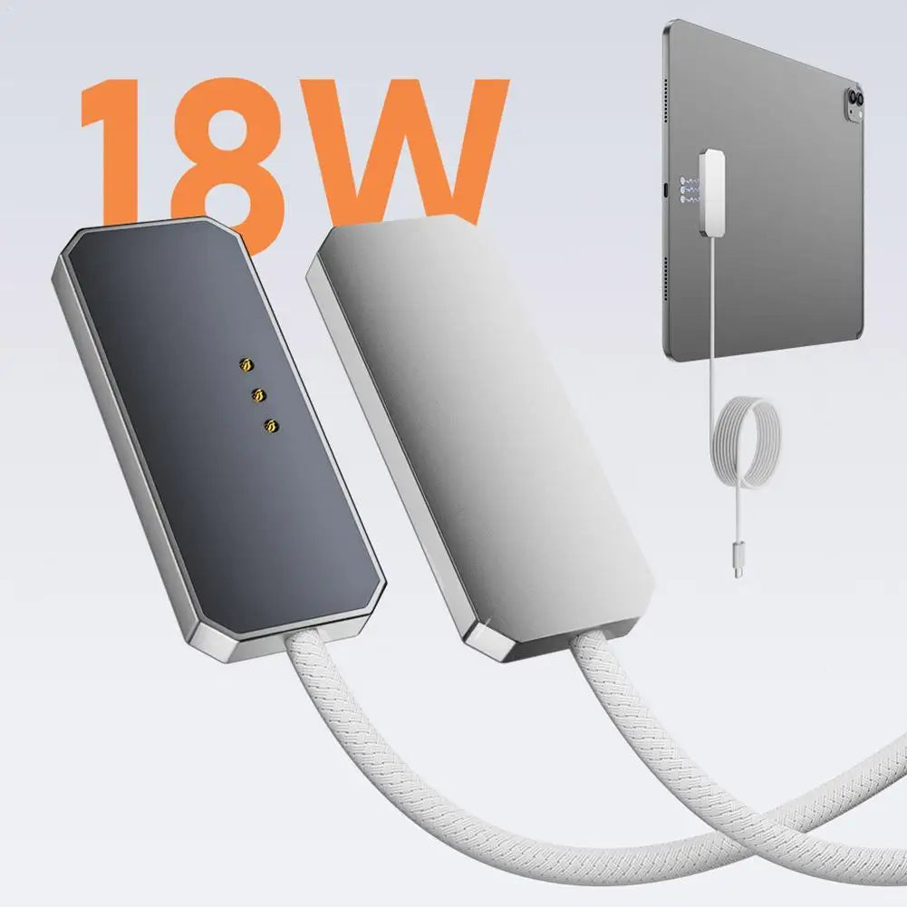Magnetic 18W Fast Charger for iPad Pro & Air – USB-C Cable
