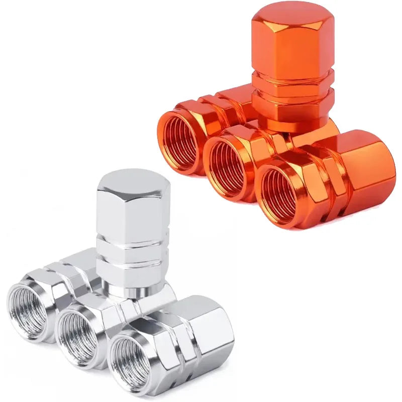 4/8Pcs Aluminum Alloy Car Tire Valve Caps Hex Tyre Valve Stem Cover Air Dust Caps Tire Valve Truck Bike Wheel Rim Valve Stem Cap Oasis Select Mix 8pcs 7
