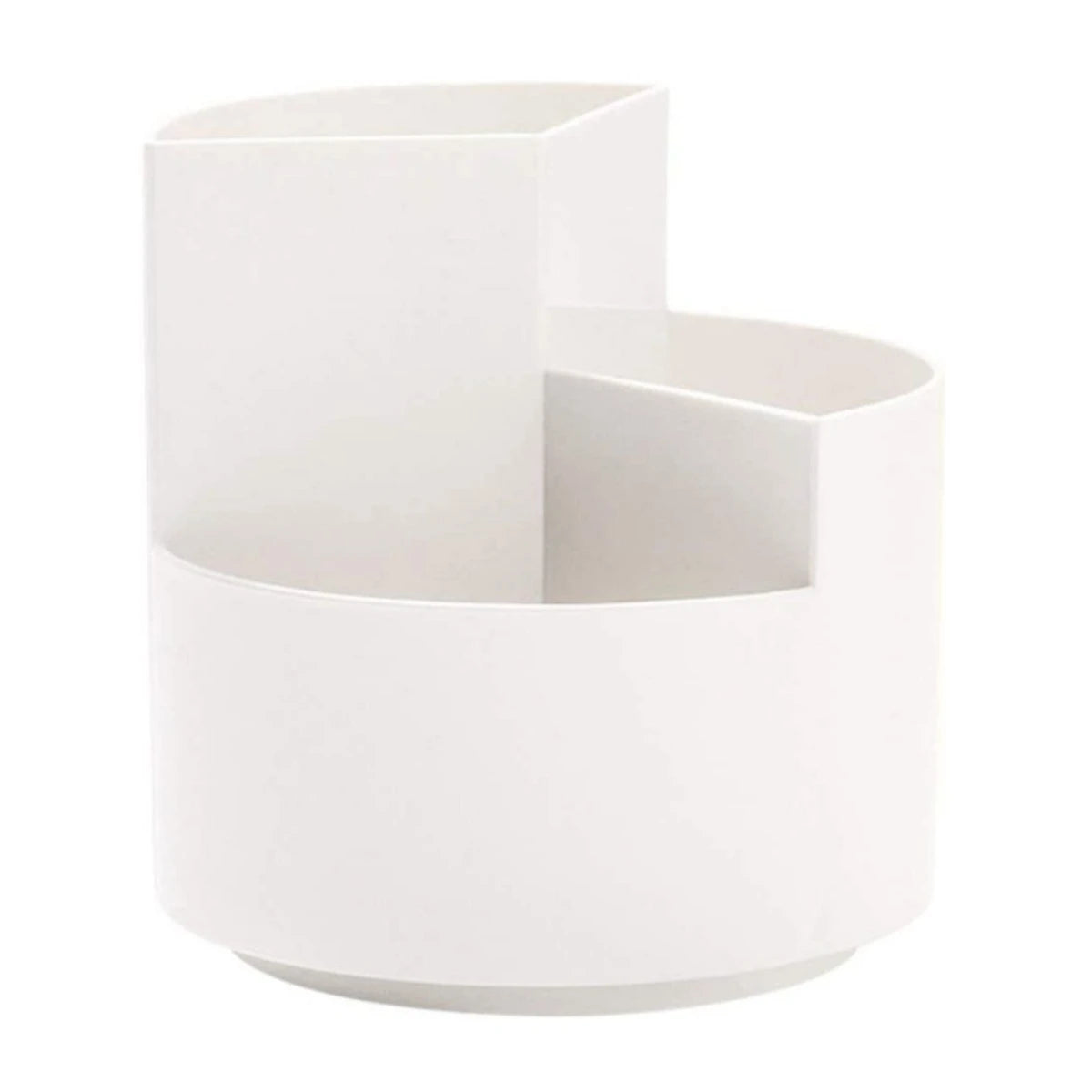 360 Rotating Large Capacity Rotating Pen Holder Desk Pencil Storage Box Organizer Makeup Brush School Office Stationery Supplies Oasis Select White